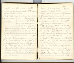 K. Onnes logbook on the day of the discovery, 8 april 1911, which mentions 'mercury almost zero'.<br/>Credits: Museum Boerhaave, Leiden