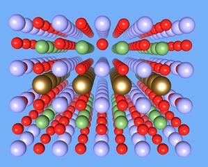 L’empilement cristallin des atomes dans ce solide, Crédits J. Bobroff, LPS